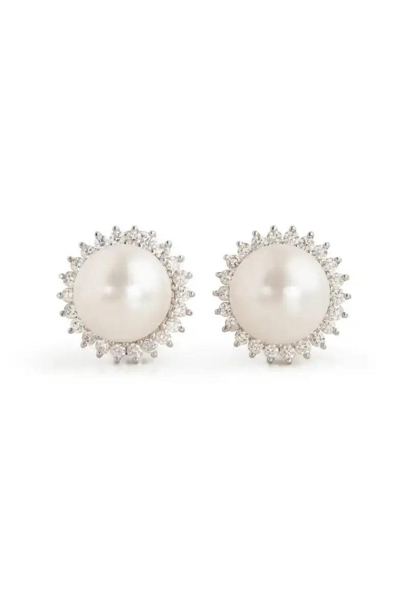 selene-pearl-earrings-18k-white-gold-pearl-and-diamond-halo-stud-earrings-earring-9222526 - VELA JEWELLERS