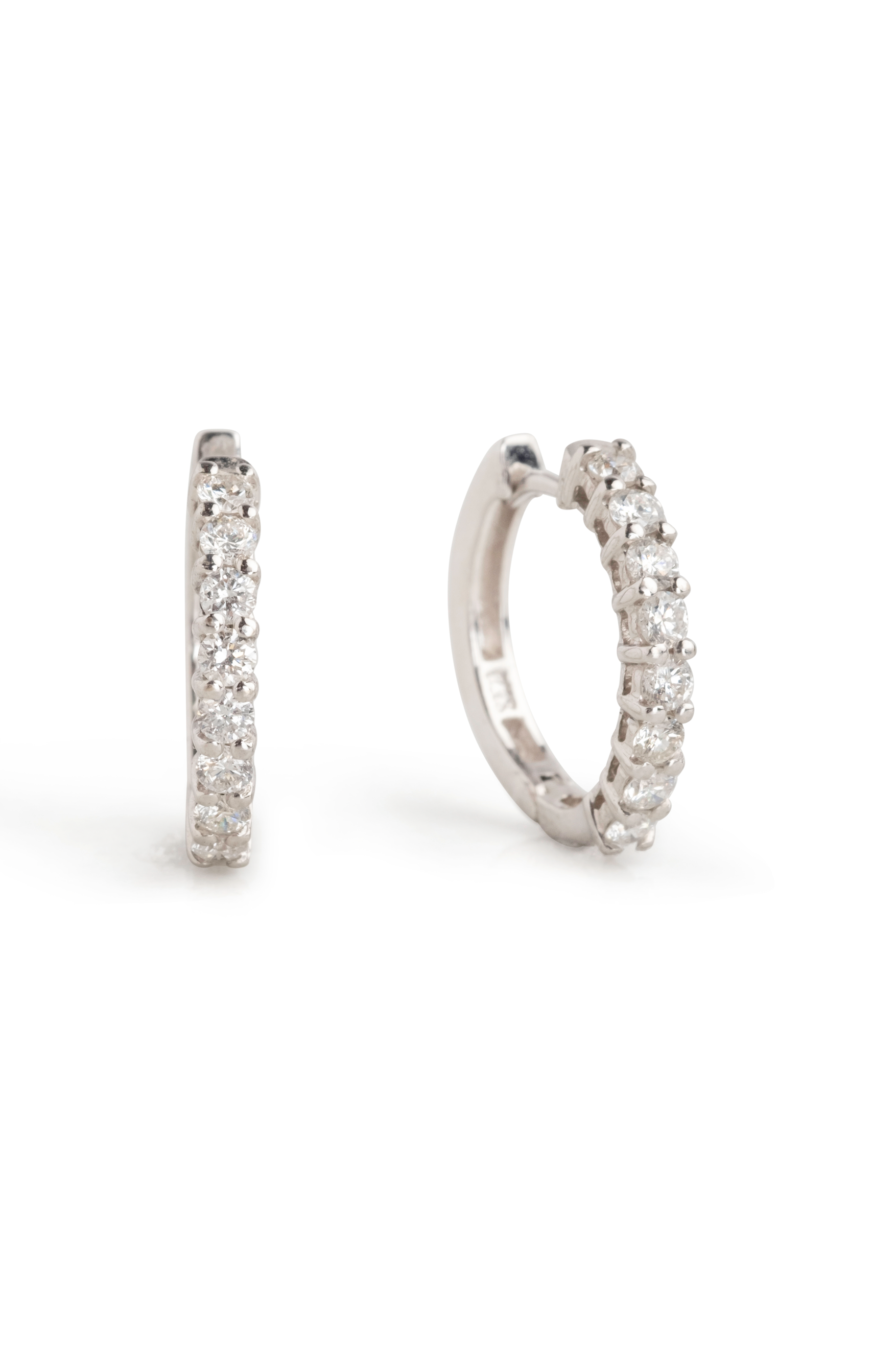 Celeste Hoops-14k Yellow Gold Pavé Lab Diamond Hoop Earrings (0.65ctw)