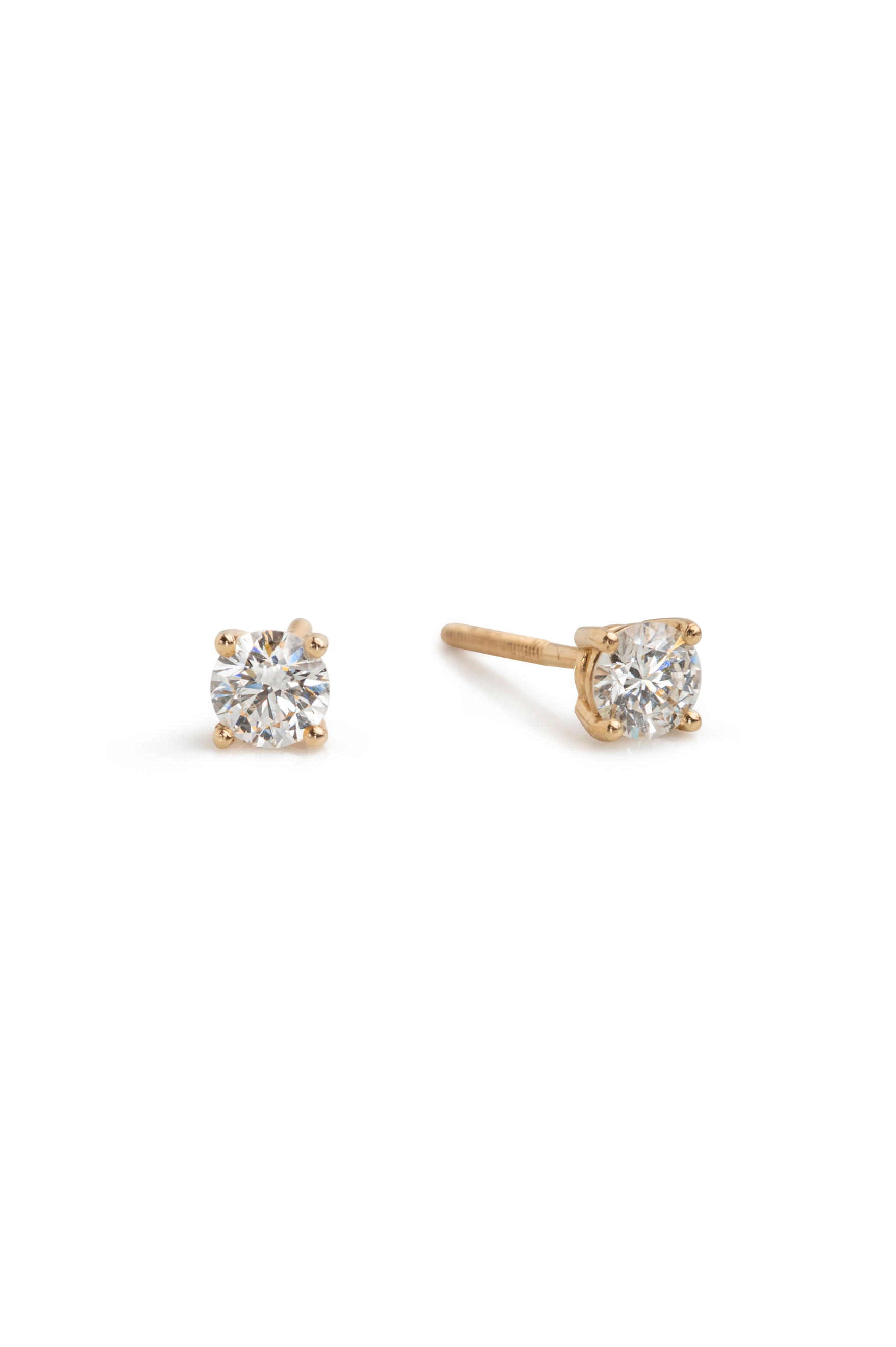 Timeless Diamond Studs- 14k Yellow Gold 1 CTW Round Lab Diamond Stud Earrings