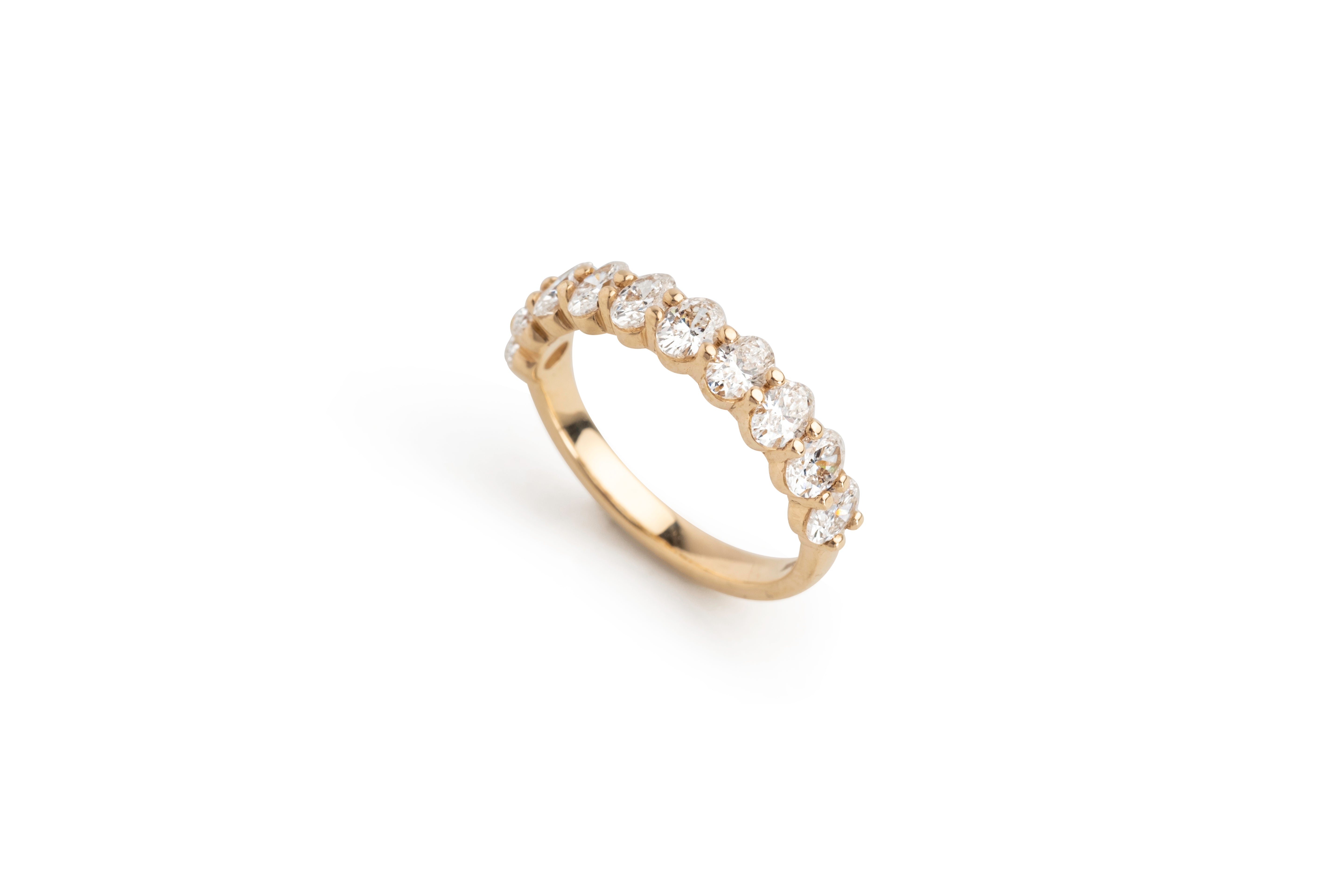Timeless Oval Diamond Half Eternity Band
