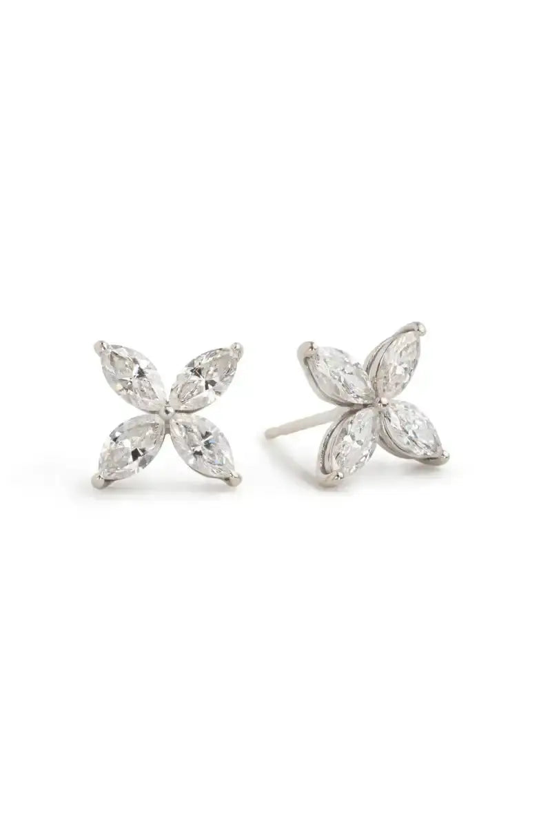 everly-studs-14k-white-gold-marquise-lab-diamond-flower-stud-earrings-earring-9847021 - VELA JEWELLERS 