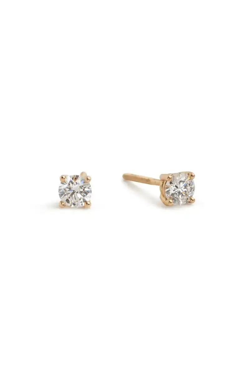 timeless-diamond-studs-14k-yellow-gold-1-ctw-round-lab-diamond-stud-earrings-earring-5430822 - VELA JEWELLERS 